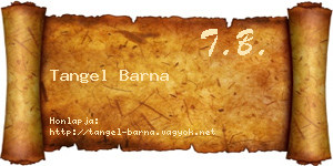 Tangel Barna névjegykártya